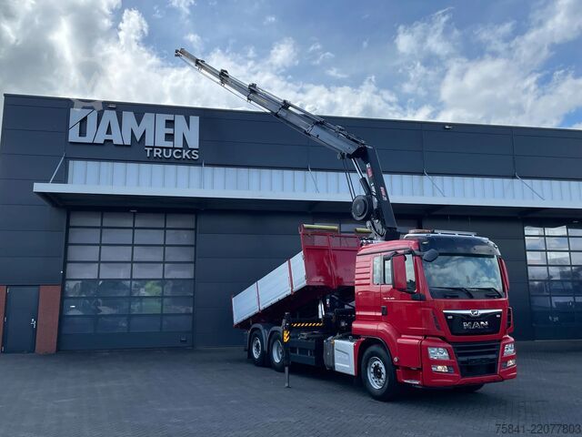 Xe cẩu MAN TGS 26.400 TGS 26.400 6x2-4 BL KIPPER HIAB 302 ...