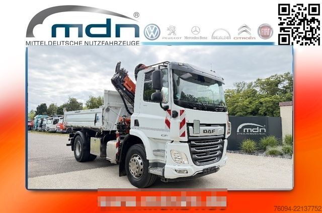 Tovornjak prekucnik DAF CF 410 MEILLER Kipper KRAN 15m FUNK AHK