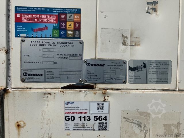 スワップボディトレーラー KRONE Wechselbrücke Koffer