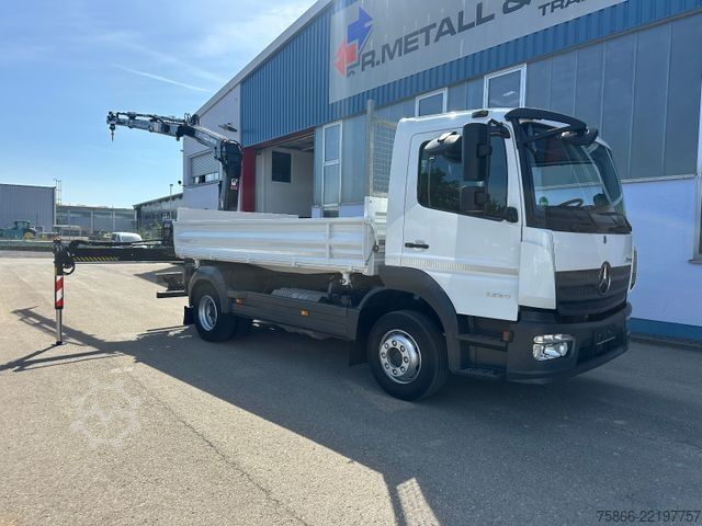 Vinç i montuar në kamion MERCEDES-BENZ 1224 K Atego 2 Seiten Kipper Hiab 078 X Duo