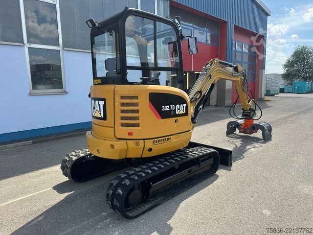 Minibagger CATERPILLAR 302.7 Powertilt Löffelpaket Sortiergreifer