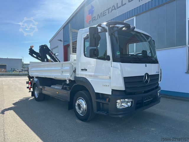 Kamion vetësbërëshkues MERCEDES-BENZ 1224 K Atego 2 Seiten Kipper Hiab 078 X Duo