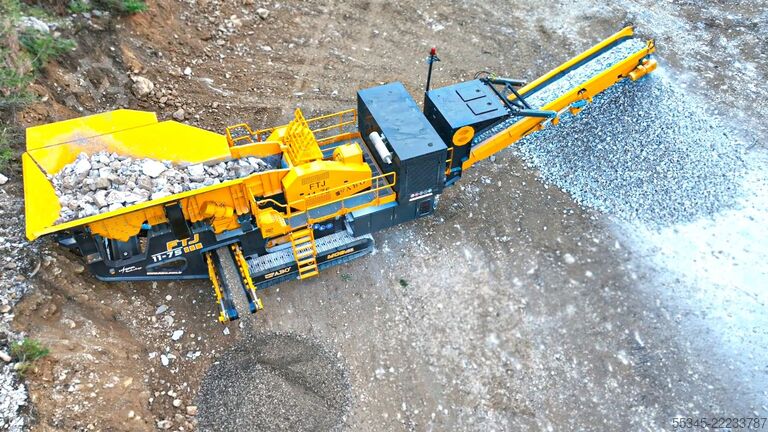 破砕設備/モバイル破砕プラント FABO Mobile Crushing Plant Mobile Tracked Jaw Crusher FTJ-1175
