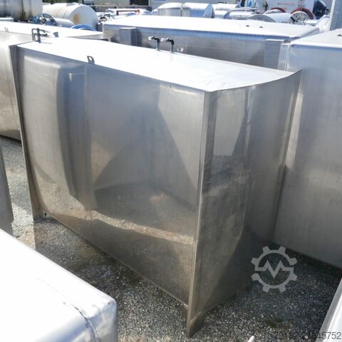 8300 Liter kühlbarer kubischer Lagertank aus V2A mit 2 inneren Kühlplatten  9429