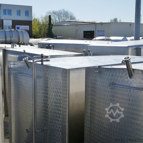 8300 Liter kühlbarer kubischer Lagertank aus V2A mit 2 inneren Kühlplatten  9429