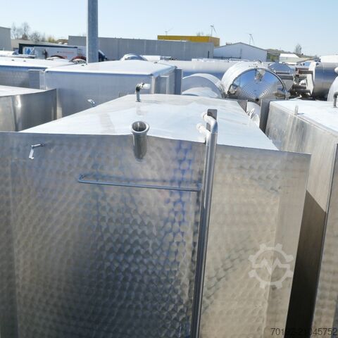 8300 Liter kühlbarer kubischer Lagertank aus V2A mit 2 inneren Kühlplatten  9429
