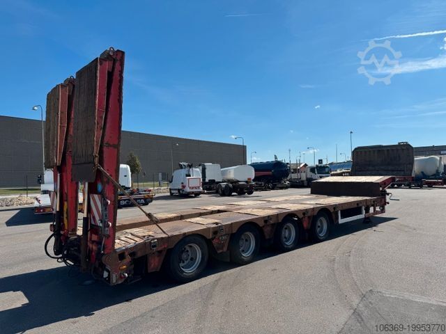 د ټیټ بار وړلو سیمی ټریلر KEL-BERG Faymonville 4 axle Ausziehbar Tieflader