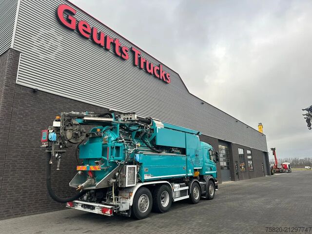 Засмукващо превозно средство Scania G480 LB 8X2 6MNA ZUI/SPOEL COMBI MET WATERRECYC...