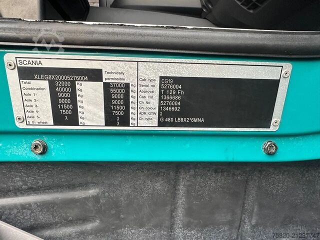 Imuajoneuvo Scania G480 LB 8X2 6MNA ZUIG/SPOEL COMBI MET WATERRECY...