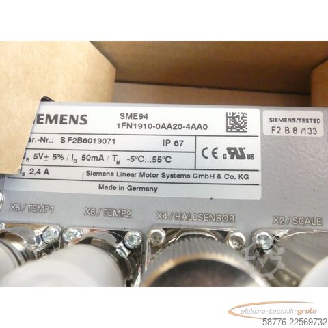 Componente Siemens SME94 1FN1910-0AA20-4AA0 Geberanschlussbox SN: F2B6019071 - ungebr.! -