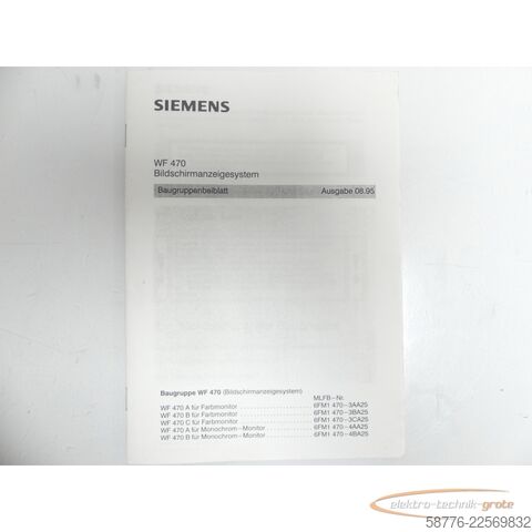Componente Siemens WF470 6FM1470-3AA25 Anzeigebaugruppe - ! -