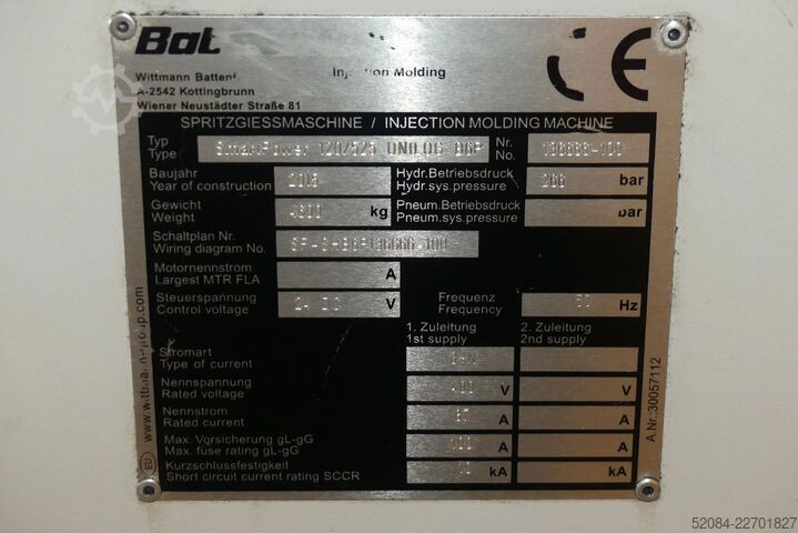  Wittmann Battenfeld SmartPower 120/525 Unilog B6P