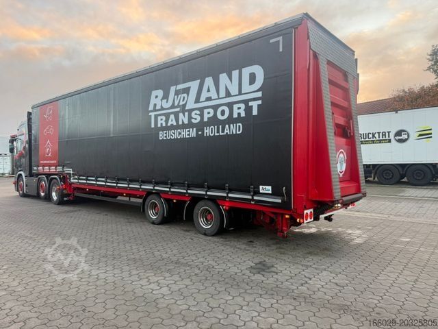 Nízkopodlažný náves MEUSBURGER 2-Achs-Gabelstaplertransporter Rampe Dhollandia