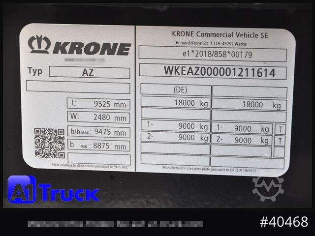 Spezial-LKW KRONE AZW 18, MAXI für 1120mm + 1320mm, SOFORT NEU
