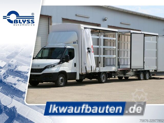 커튼사이더 밴 IVECO Daily  Durchladezug mit Anhänger Planenaufbau
