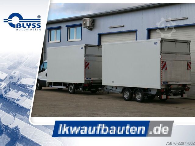 Dėžinis furgonas IVECO Daily  Durchladezug mit Anhänger Kofferaufbau