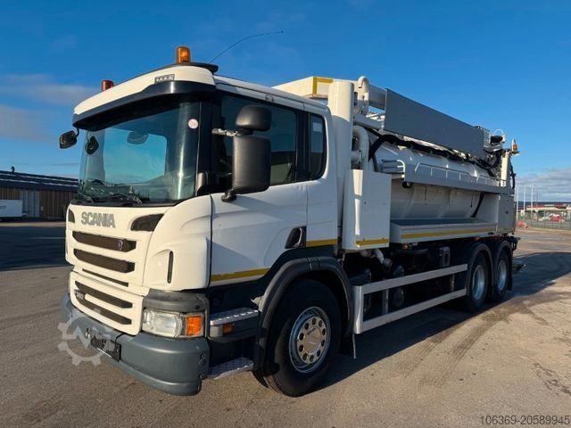 Truk tangki vakum SCANIA P360 Euro 6 6x4 Hvidtved Larsen FlexLine 312