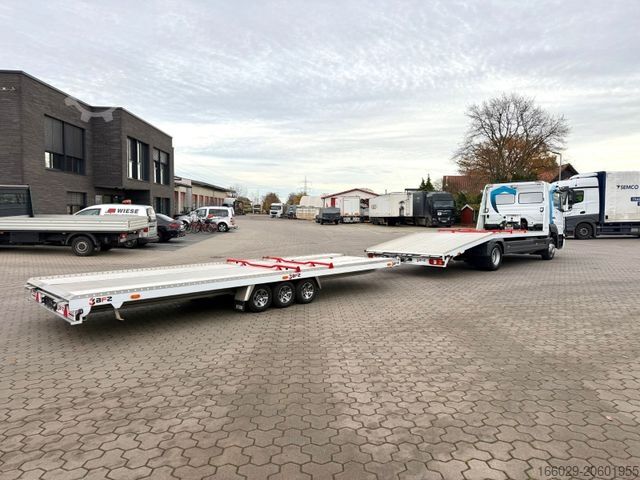 Furgon samochodowy do przewozu aut MERCEDES-BENZ Atego 918L Autotransporter mit BFZ Anhänger