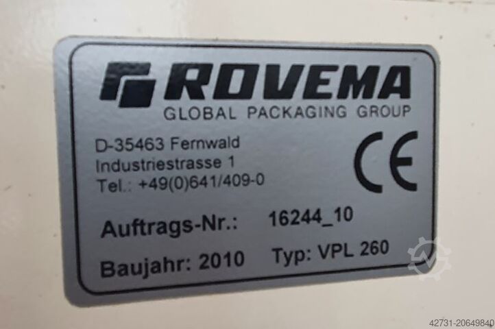 Maskine til formning, fyldning og forsegling af poser ROVEMA VPL 260 Doypack