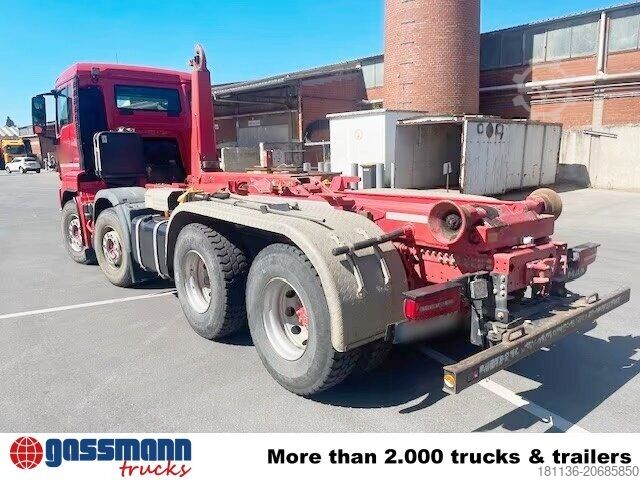 รถบรรทุกขนถ่ายตู้คอนเทนเนอร์แบบตะขอ (roll-off) MAN TGS 35.500 8x4 BB, Pritarder, Meiller RK 30.65