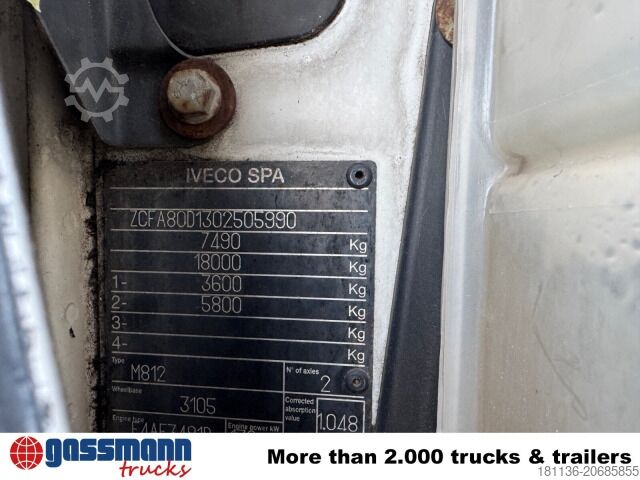 รถตู้ดัมพ์ Iveco EuroCargo ML 80E18 K 4x2