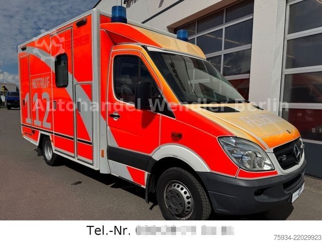 Brandbil MERCEDES-BENZ Sprinter 516 CDI RTW Fahrtec Stryker Trage