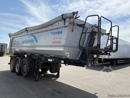 덤프 세미 트레일러 KöGEL SKM24 HARDOX STAHL- KIPPMULDE 24M³, LIFTACHSE, ROLLPLANE