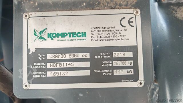 Sekalnik lesa Komptech CRAMBO 6000 MOBILE SLOW-SPEED SHREDDER