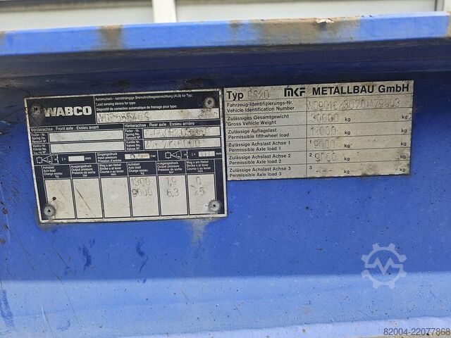 Konteyner taşımacılığı MKF METALLBAU CS 20 -20 FOOT- CONTAINER CHASSIS -HEAVY DUTY- ...