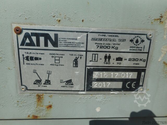 Mobil çalışma platformu ATN ZEBRA 16 Diesel Allrad 16,4m
