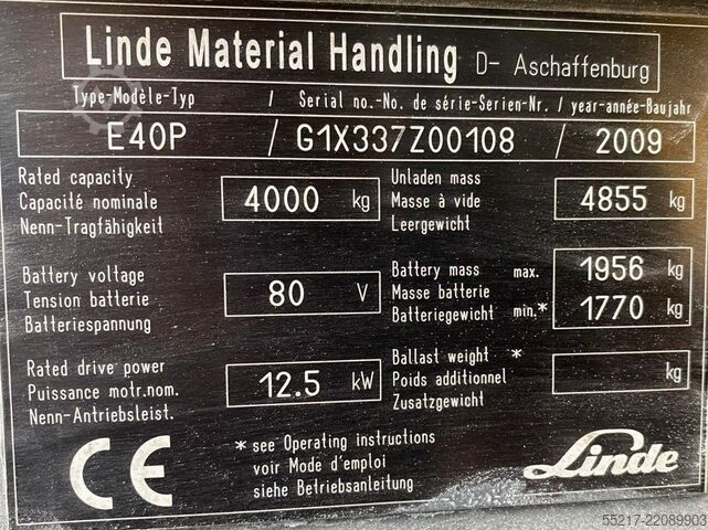 Empilhador Linde E 40 P