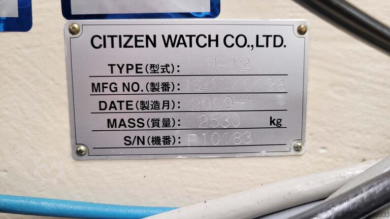 CNC-drejebænk af schweizisk type Citizen Machinery & Boley Cincom M-12