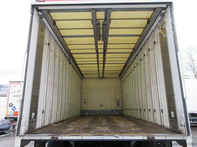 Plattewagen met zeil man TGM 26.340 6x2 LL Getränke LBW AHK