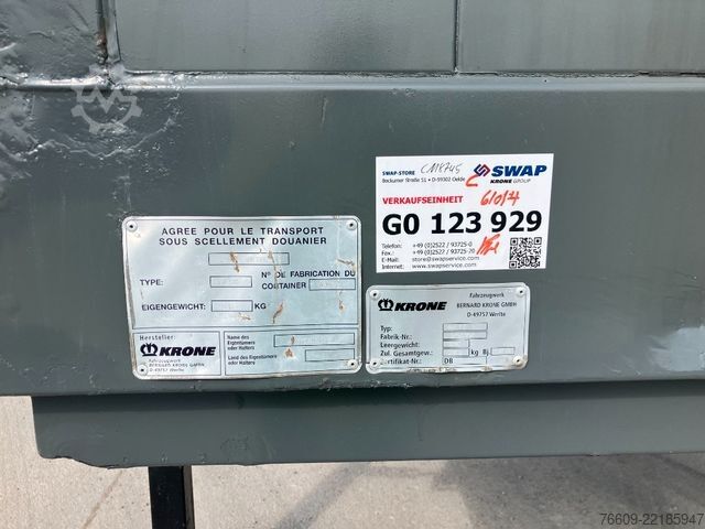 Udskiftelig karrosseritrailer KRONE Wechselbrücke Koffer