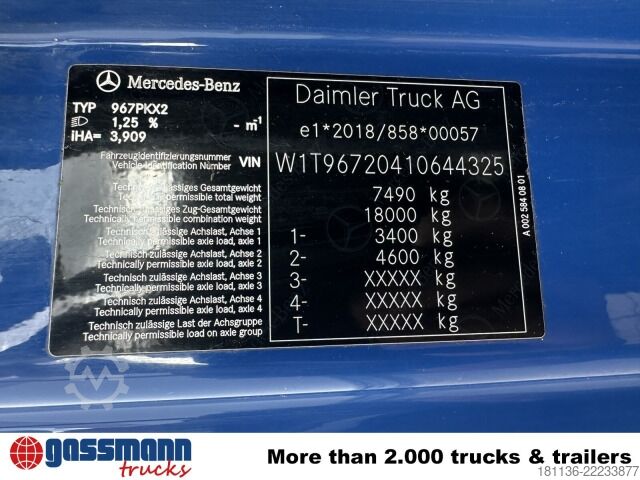 Furgonçinë me kiper Mercedes-Benz Atego 816 K 4x2, 2x AHK, Meiller-Kipper, mehrfach