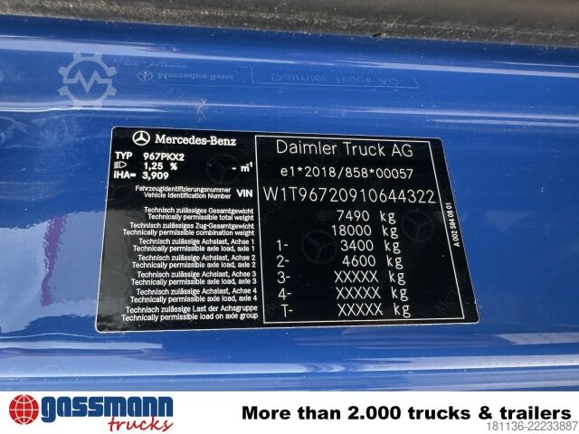 Transporter mit Kipper Mercedes-Benz Atego 816 K 4x2, 2x AHK, Meiller-Kipper, mehrfach