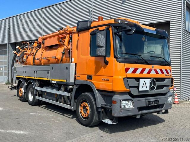 Camion-citerne à vide MERCEDES-BENZ Actros 2536 L 6x2 Saug + Spülwagen Kroll Kombi