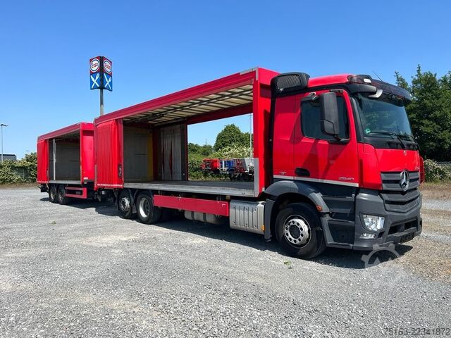 Camión plataforma con toldo MERCEDES-BENZ Antos 2540 L 6x2 Pritsche LBW