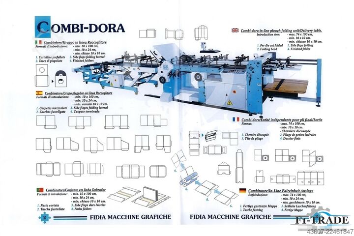 Mappen-Falt Klebemaschine / Folder Gluer FIDIA DORA 76