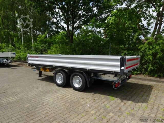 Remolque volquete Möslein TTD11 weiß  neuer Tandem 3- Seitenkipper Tieflader-- Neufahrzeug --