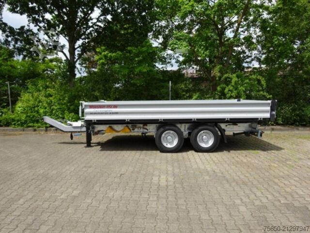 Remolque volquete Möslein TTD11 weiß  neuer Tandem 3- Seitenkipper Tieflader-- Neufahrzeug --