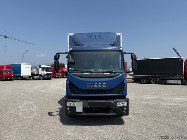 Camión con caja abierta y plataforma elevadora hidráulica iveco eurocargo 160-250