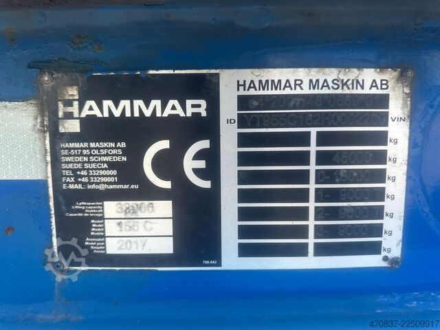 Wissellaadbak oplegger Hammar 155 C / Seitenlader / 20 - 45 Fuß / Sidel