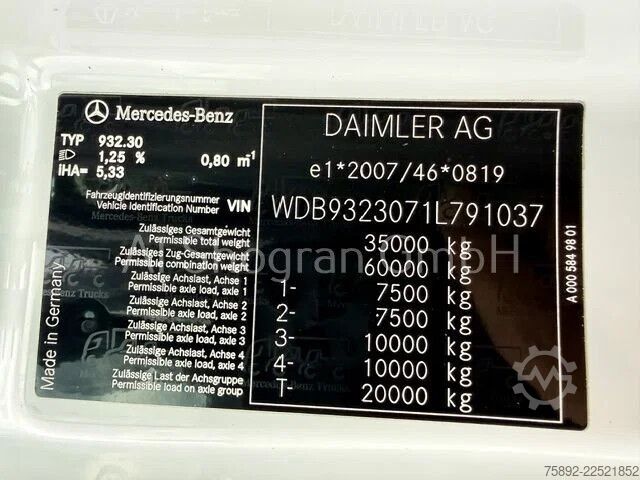 钩臂系统 Mercedes-Benz Actros 3241 8x4/Abrollkipper+Fassi F155/Euro5