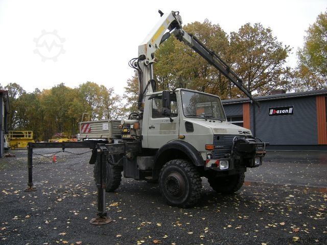 Бортовой грузовик MERCEDES-BENZ Unimog U2100 mit Kran Palfinger PK14500D