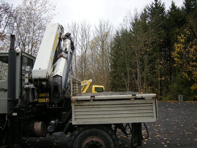 Бортовой грузовик MERCEDES-BENZ Unimog U2100 mit Kran Palfinger PK14500D