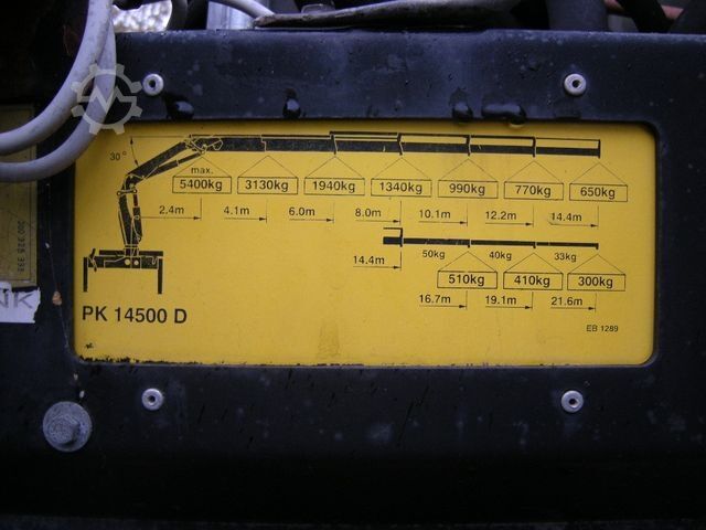 Бортовой грузовик MERCEDES-BENZ Unimog U2100 mit Kran Palfinger PK14500D