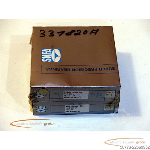 Komponentas SNFA SEB110 7/9CE1 DUL Präzisionskugellager 1 Paar - ! -