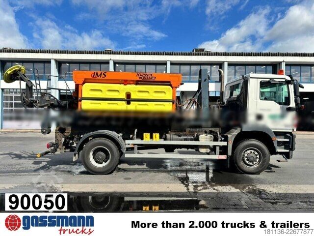 Roll-off tipper truck MAN TGM 18.340 4x4 BB, Winterdienstausstattung