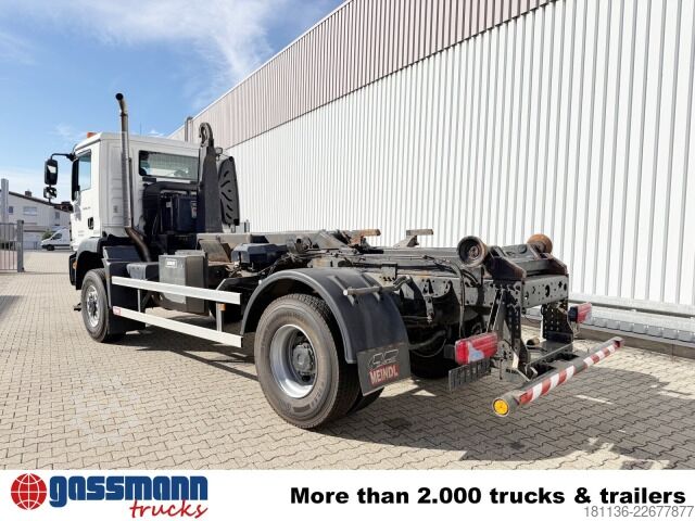 Roll-off tipper truck MAN TGM 18.340 4x4 BB, Winterdienstausstattung,